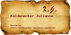 Kaldenecker Julianna névjegykártya