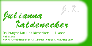 julianna kaldenecker business card